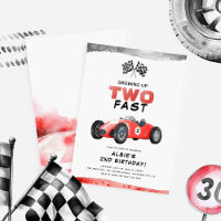 Growing Up TWO Fast Little Racer 2nd Birthday