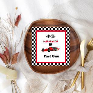 Growing UP TWO Fast  Race Car Boy 2nd Birthday Pap Napkin