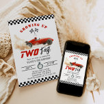 Growing up Two fast Red Race car 2nd Birthday Invitation<br><div class="desc">Growing up Two fast Red Race car 2nd Birthday Invitation
Matching items available.</div>
