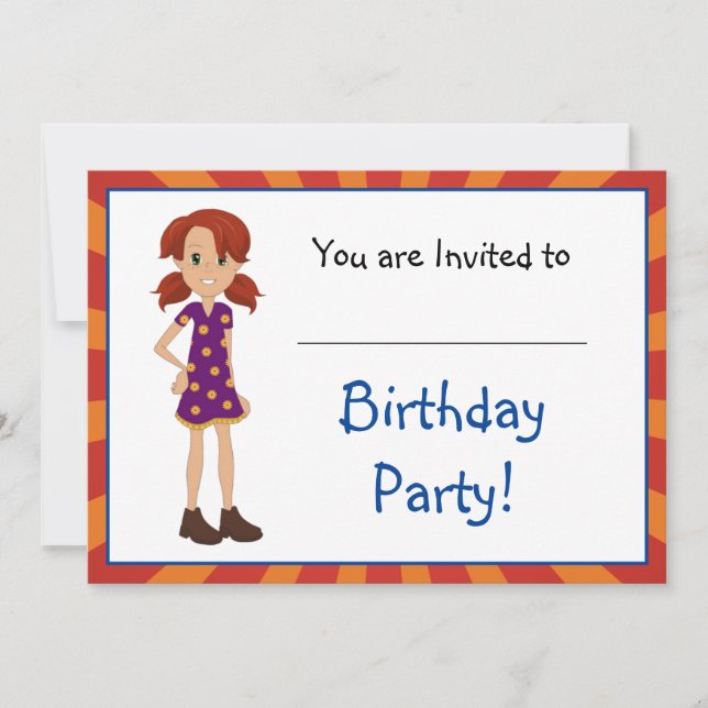 Growing up with Abbey and Sam Invitation (Front)