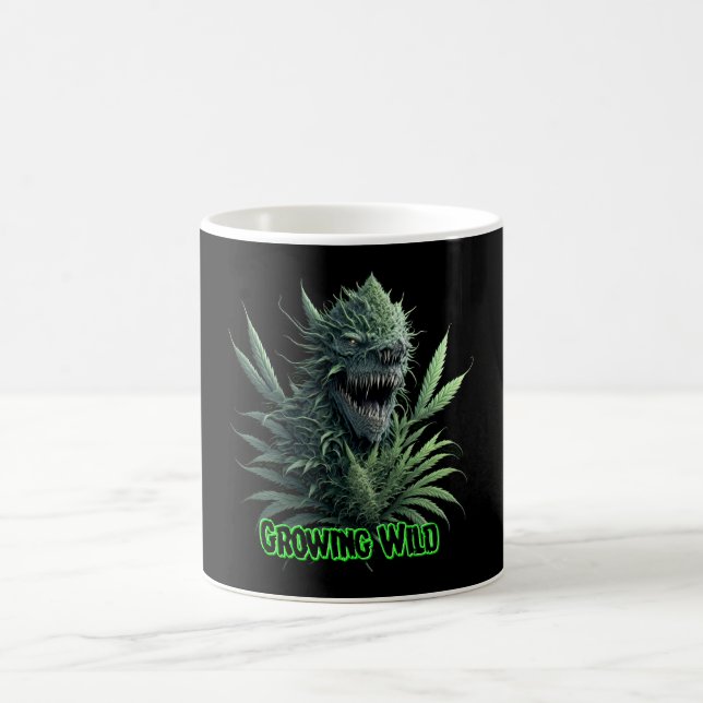 “Growing wild” cool weed plant design for print Coffee Mug (Center)