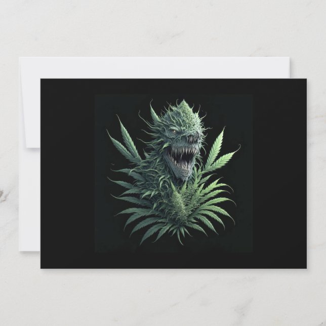 “Growing wild” cool weed plant design for print Invitation (Front)
