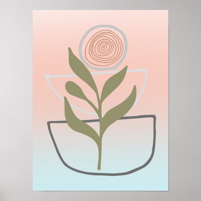 Growing Within Boho Abstract Poster (Front)