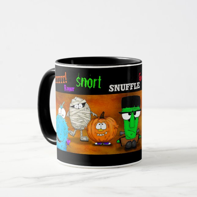 Growl Snort Grrrrrr Monster Mug (Front Left)