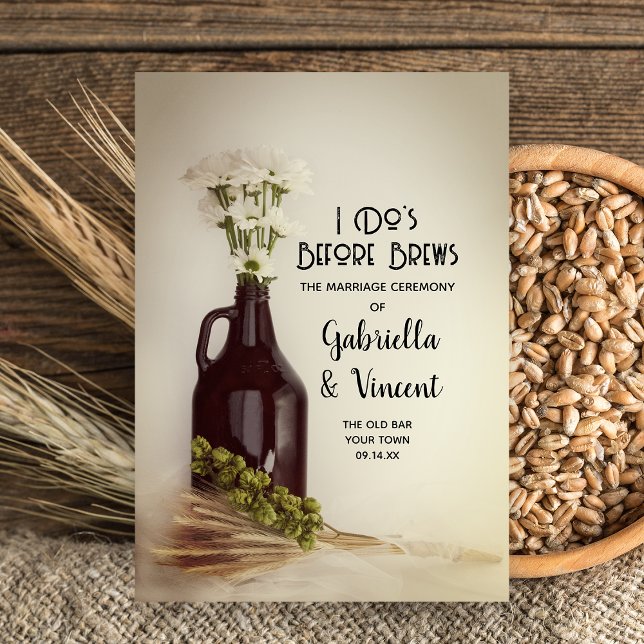 Growler, Hops and Daisies Brewery Wedding  Tri-Fold Programme (Creator Uploaded)