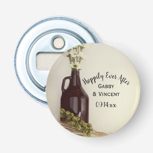 Growler Hops Daisies Hoppily Ever After Wedding Bottle Opener