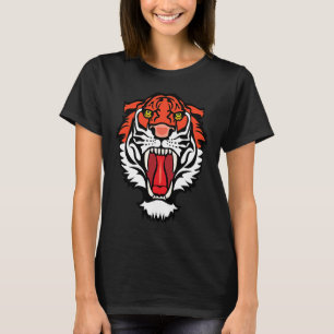 Growling Mouth Open Bengal Tiger Birthday Men Wome T-Shirt