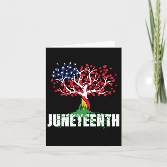 Grown African Root Tree Juneteenth Black Freedom  Card (Front)