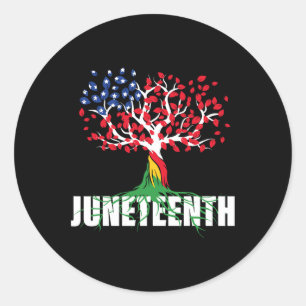 Grown African Root Tree Juneteenth Black Freedom Classic Round Sticker