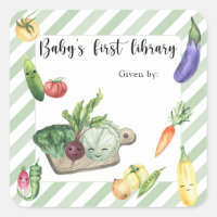 Grown Baby Shower bookplate - baby's first library