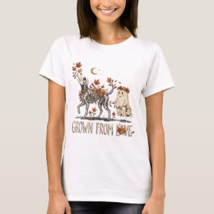 Grown From Love Skeleton Dog Halloween T-Shirt