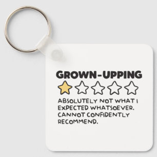 Grown-Up Adulting 1 Star Review Keychain