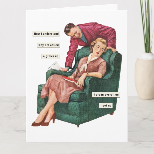 Grown Up Greeting  Card (Front)