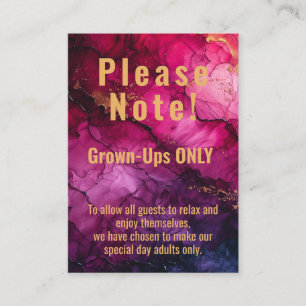 Grown-ups Only Celestial Elegance Marble  Enclosure Card
