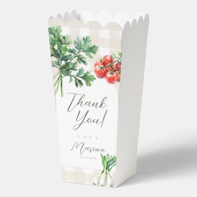 Grown with Love Market baby shower Favor Box (Front)