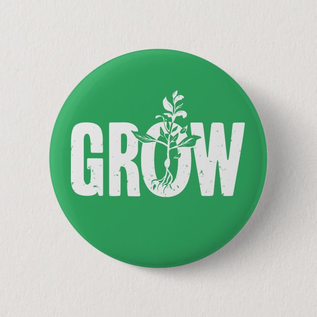 Growth 2 Inch Round Button (Front)