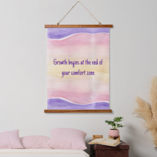 Growth Begins Wood Topped Wall Tapestry