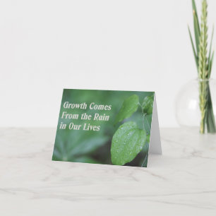 Growth Comes From the Rain Card - blank inside