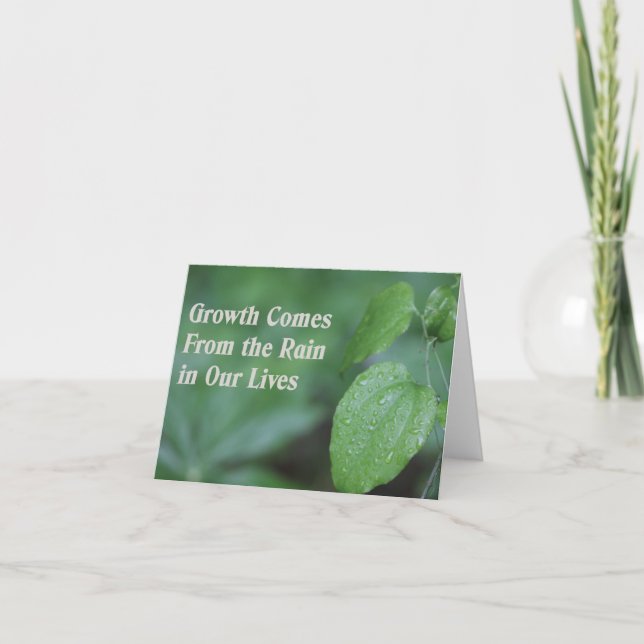 Growth Comes From the Rain Card - blank inside (Front)