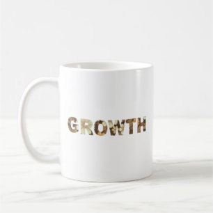 Growth Floral Rustic Pattern Inspiration Word Coffee Mug