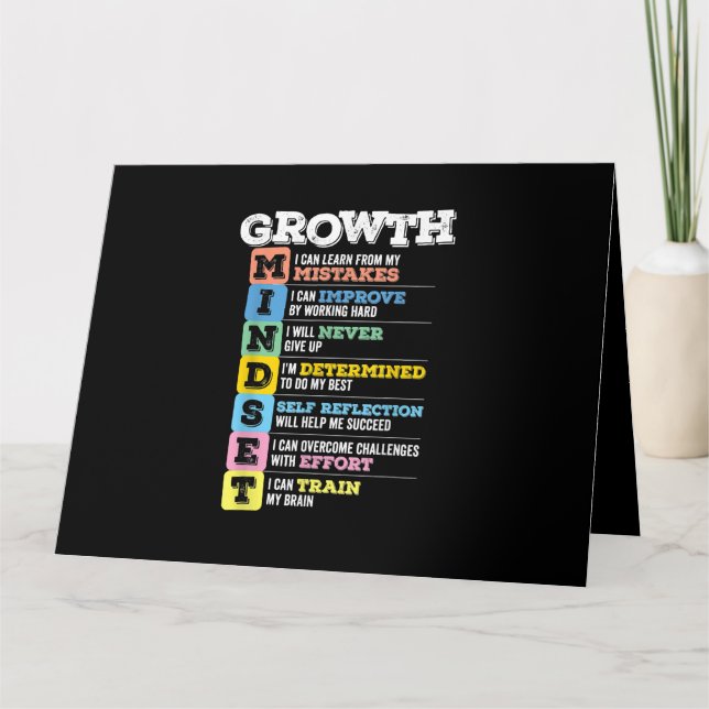 Growth Mindset Classroom Brain Motivation Entrepre Card (Front)