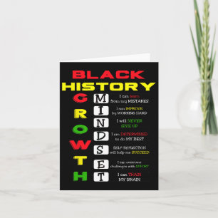 Growth Mindset Definition Cool Black History Month Card