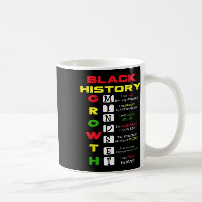 Growth Mindset Definition Cool Black History Month Coffee Mug (Right)