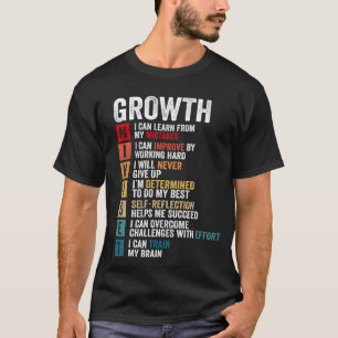 Growth Mindset Definition - Motivational Quote Ins T-Shirt