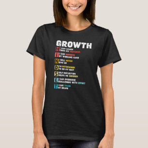 Growth Mindset Definition Motivational Quote Inspi T-Shirt
