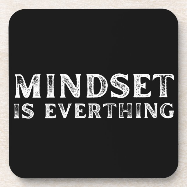 Growth Mindset Entrepreneur Teacher Fitness Motiva Coaster (Front)