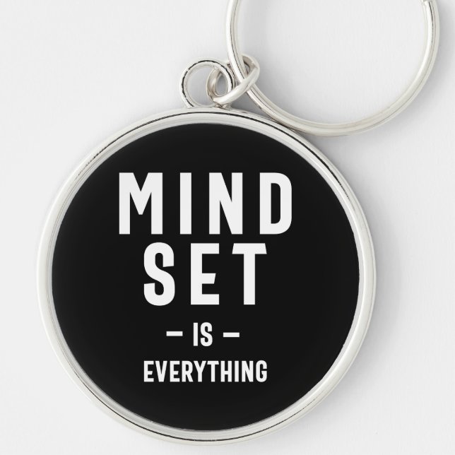 Growth Mindset Entrepreneur Teacher Fitness Motiva Keychain (Front)