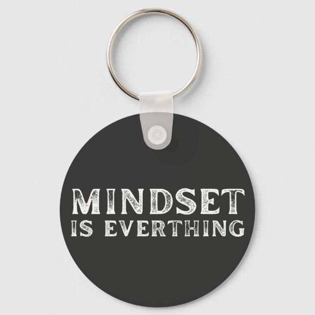 Growth Mindset Entrepreneur Teacher Fitness Motiva Keychain (Front)