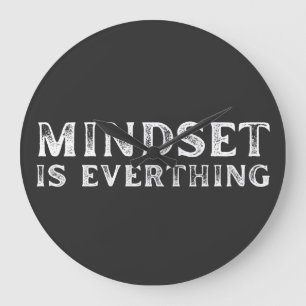 Growth Mindset Entrepreneur Teacher Fitness Motiva Large Clock