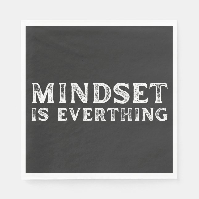 Growth Mindset Entrepreneur Teacher Fitness Motiva Napkin (Front)