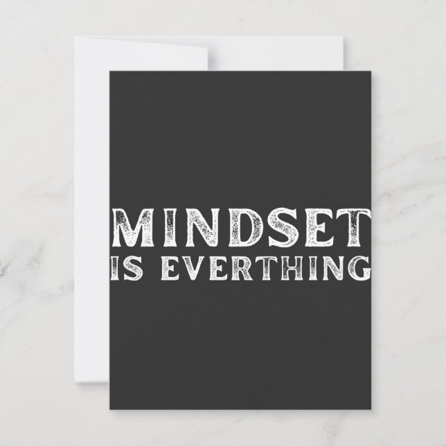 Growth Mindset Entrepreneur Teacher Fitness Motiva Thank You Card (Front)