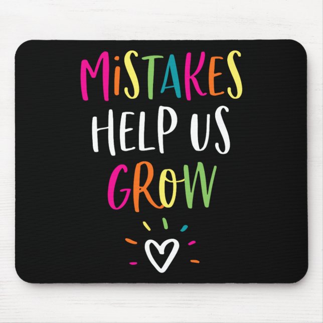 Growth Mindset  Positive Back to School Teacher St Mouse Pad (Front)