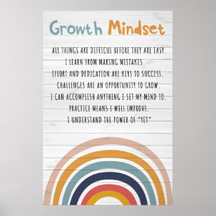 Growth Mindset Poster,Classroom Decor