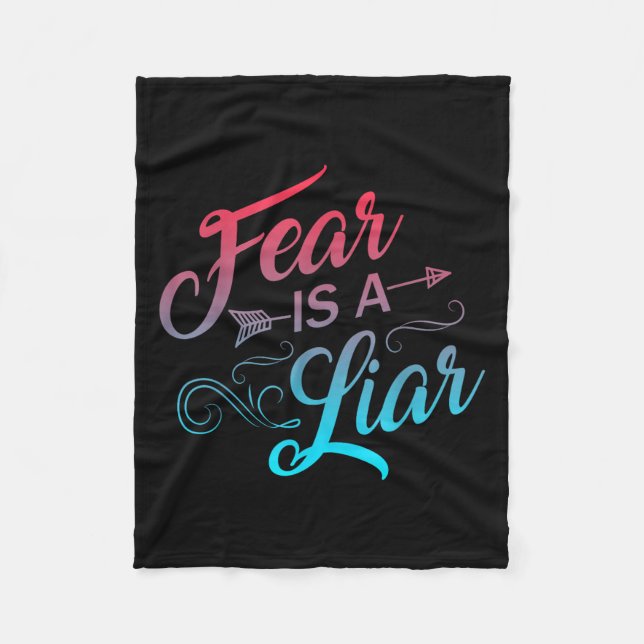 Growth Mindset Teacher Fear Is A Liar  Fleece Blanket (Front)
