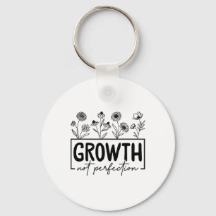 Growth Not Perfection Floral Special Education Tea Keychain