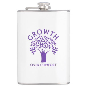 Growth Over Comfort Hip Flask