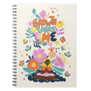 growth takes a time motivational quote diary notebook
