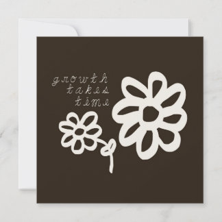 Growth Takes Time Motivational Inspiring Postcard