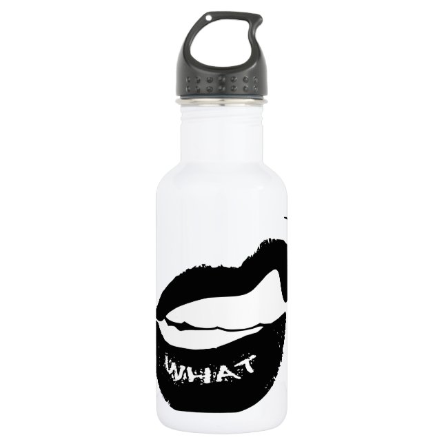 Grr What! Black Lipstick and clinched teeth 532 Ml Water Bottle (Front)