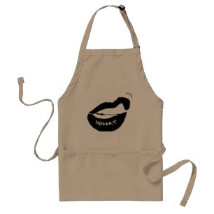 Grr What! Black Lipstick and clinched teeth Standard Apron