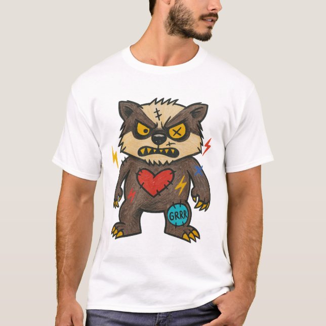 GRRR Badger — Angry & Adorable T-Shirt (Front)