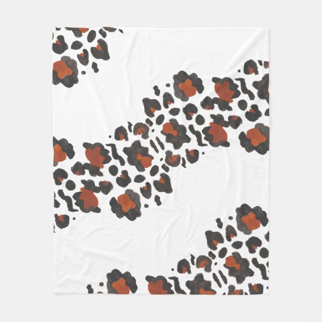 Grrr Wild Animal Print Oversized Chevron Blanket  (Front)