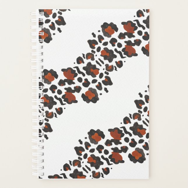 Grrr Wild Animal Print Oversized Chevron Planner  (Front)