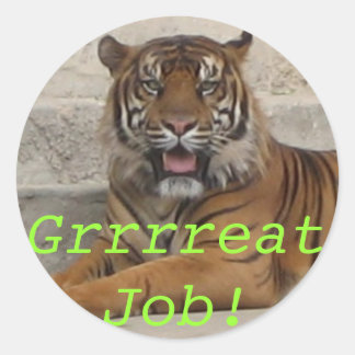 Grrrreat Job! Classic Round Sticker