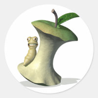 Grub Apple Core Stickers