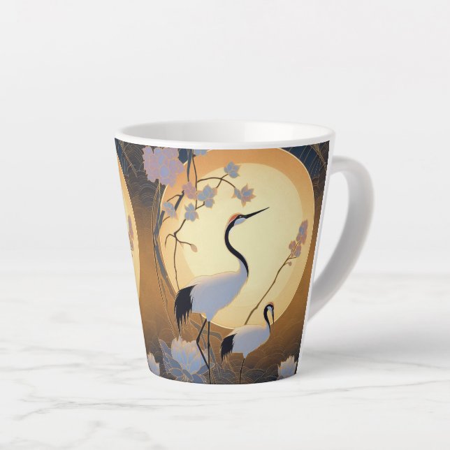 Grue Art Déco 12oz Mug (Angle droit)